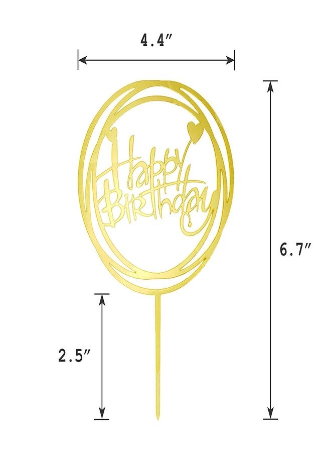 Luxaar Golden Happy Birthday Cake Topper for Birthday Decoration/Happy Birthday Party Cake Decoration Item/Special Cake Decoration for Girls/Boys/Kids/Wife/Husband - Pack of 1 - Image 2